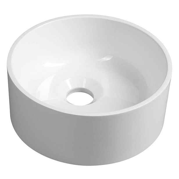 Sapho - Umývátko na desku, průměr 25 cm, bez přepadu, bílá SA250