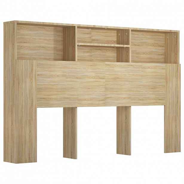 vidaXL Čelo postele s úložným prostorem dub sonoma 160 x 19 x 103,5 cm