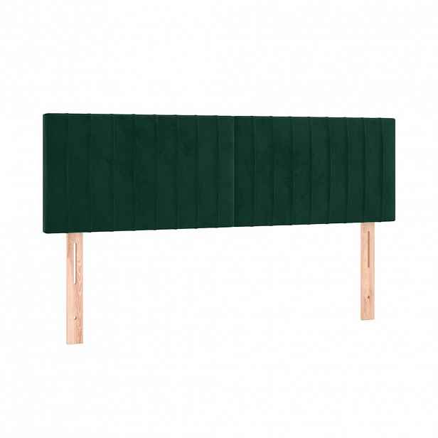 vidaXL Čela postele tmavě zelená 144x5x78/88 cm samet