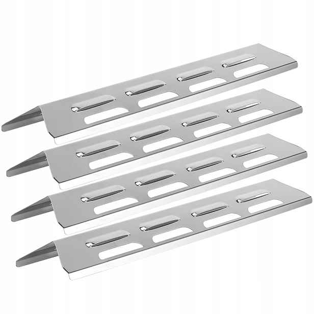 4x Plynový Gril Nerezová Deska Kryt Hořáku Plynového Grilu 408x98 MM