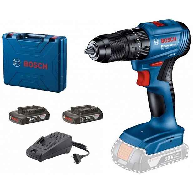 Bosch Professional 18V akum aku šroubovák Gsb 185-LI 2 X 2.0 Ah