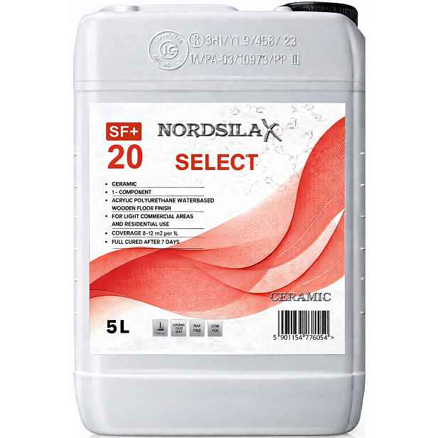 Nordsilax Select 20 Mat 5L vodní keramický lak na parkety