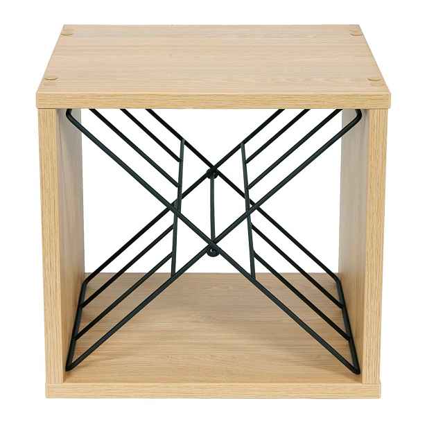 Regál na víno v dekoru jasanu v přírodní barvě počet lahví 12 36,5x36x29 cm Macon – Compactor