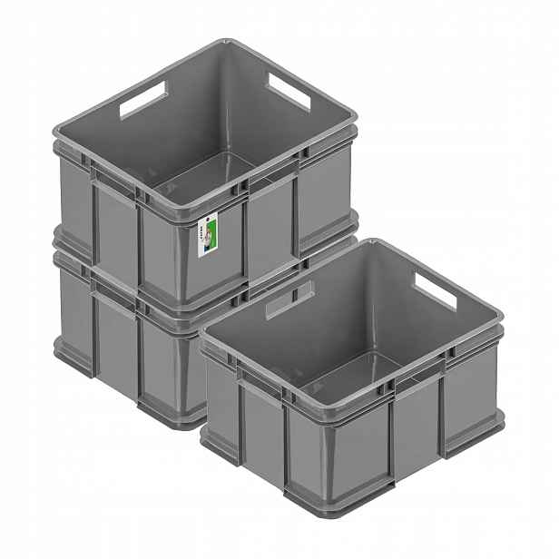 Úložné boxy Bruno XXL 54L nordic grey – sada 3 ks