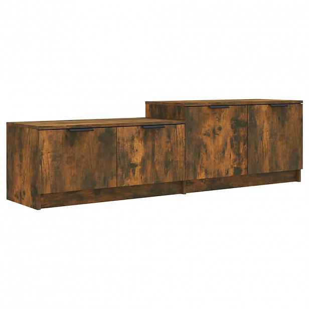 vidaXL TV skříňka kouřový dub 158,5 x 36 x 45 cm kompozitní dřevo