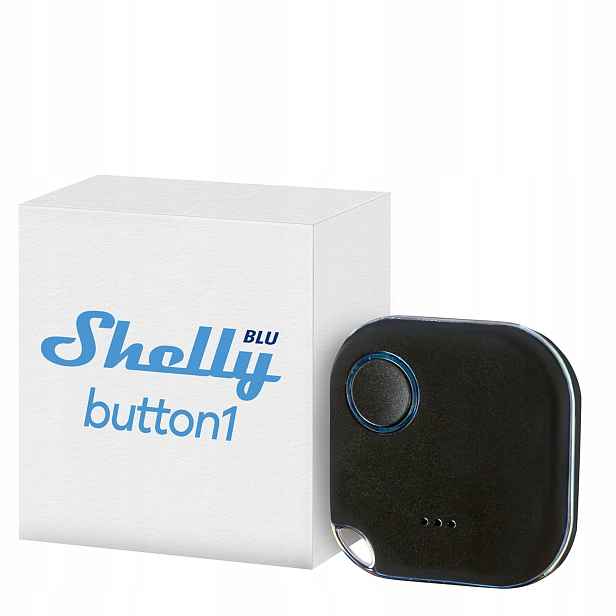 Tlačítko Shelly Blu Button1 Bluetooth černé dálkové ovládání smart home přívěsek na klíče
