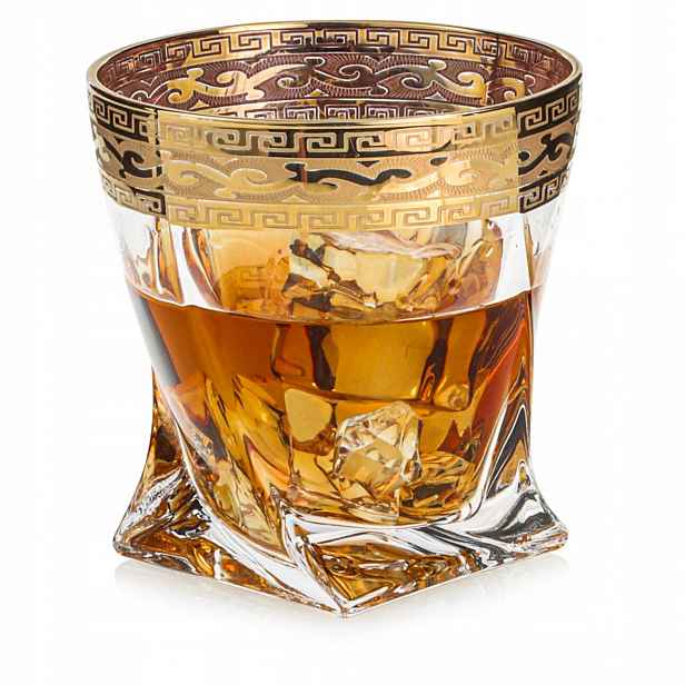 Exkluzivní sklenice na whisky zdobená Zlatým Ornamentem 340 ml 1 ks