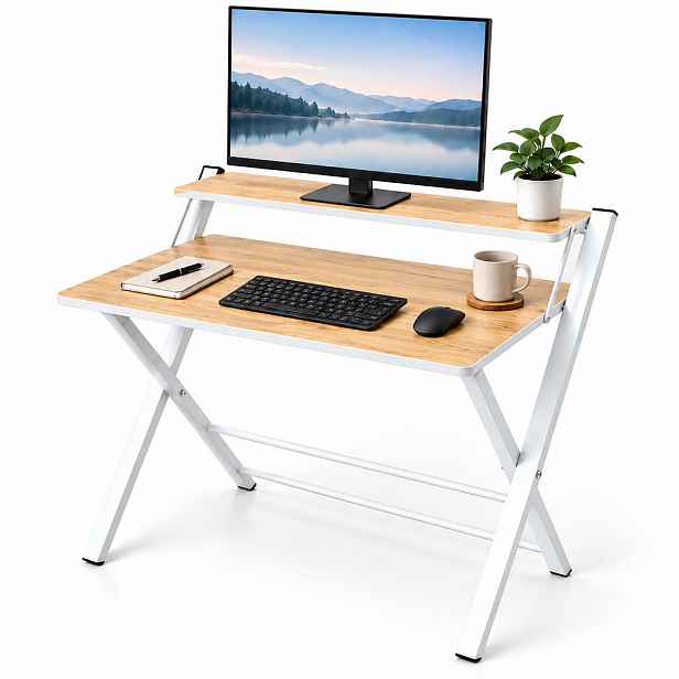 Relaxdays PSACÍ STŮL Bílý skládací
