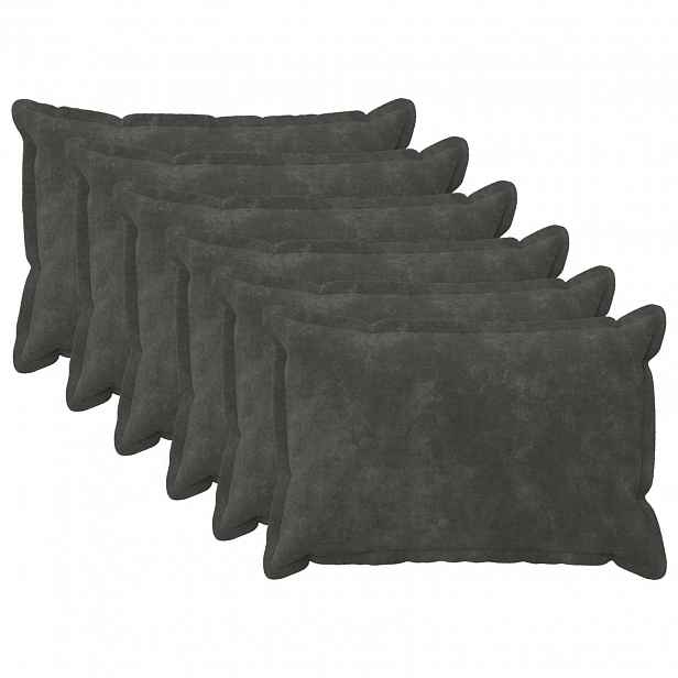 vidaXL Povlak na polštář 6 pcs HOUTEN Antracitová 50 x 80 cm