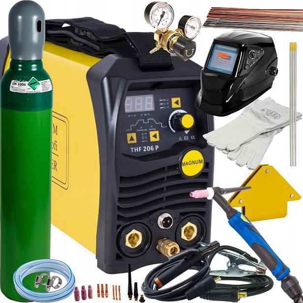 Svařovací stroj Magnum Thf 206P Tig Hf Puls DC Mma 200A 230V Igbt SET1