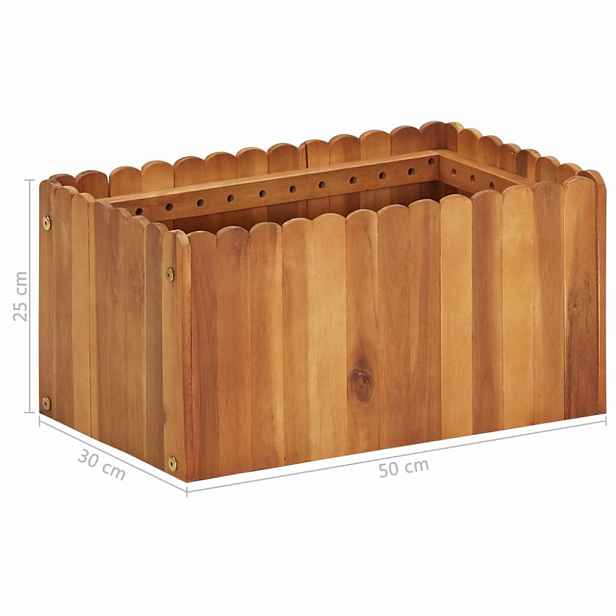 Zahradní truhlík akáciové dřevo Dekorhome 50x30x25 cm