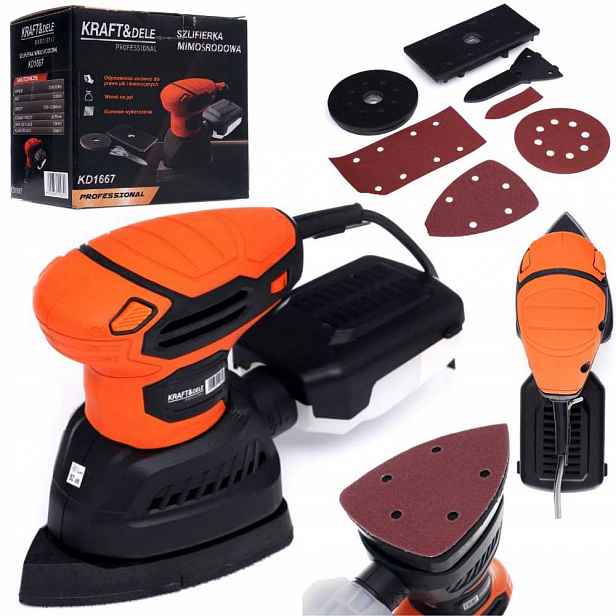 Excentrická Bruska Kraft&dele KD1667 1200W 125 MM Regulace Otáček 4V1