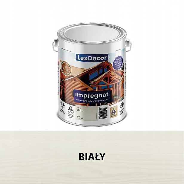 Luxdecor Ochranná A Dekorativní Impregnace Na Dřevo 9 L Bílá Pro Altány, Ploty