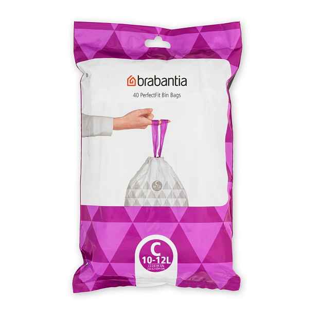 Pytle na odpadky v sadě 40 ks 12 l PerfectFit C – Brabantia