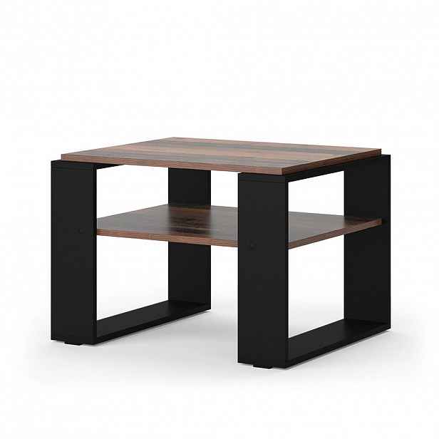 Vicco KONFERENČNÍ STŮL Helm Starožitné dřevo 65.6 x 55.8 cm s policí