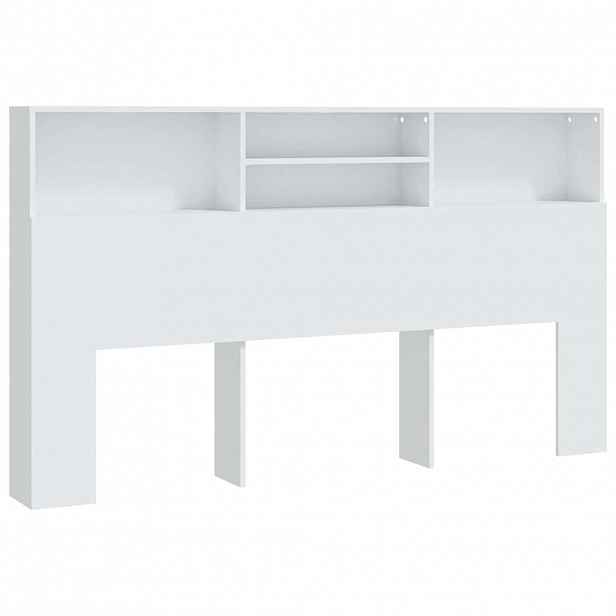 vidaXL Čelo postele s úložným prostorem bílé 180 x 19 x 103,5 cm