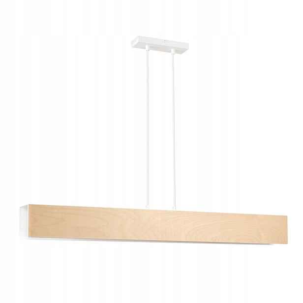 Závěsná lampa Carlo 4 White skandinávská, dřevo, bílá
