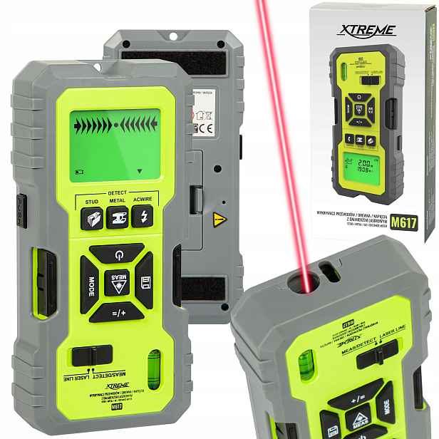 Detektor 5V1 Detektor Dřeva, Kovů, Napětí Vodičů, Laserový Dálkoměr