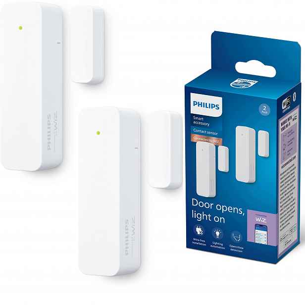 2x Snímač otevření dveří a oken Philips Smart WiFi Bluetooth Aplikace WiZ