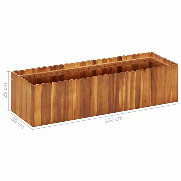 Zahradní truhlík akáciové dřevo Dekorhome 100x30x25 cm