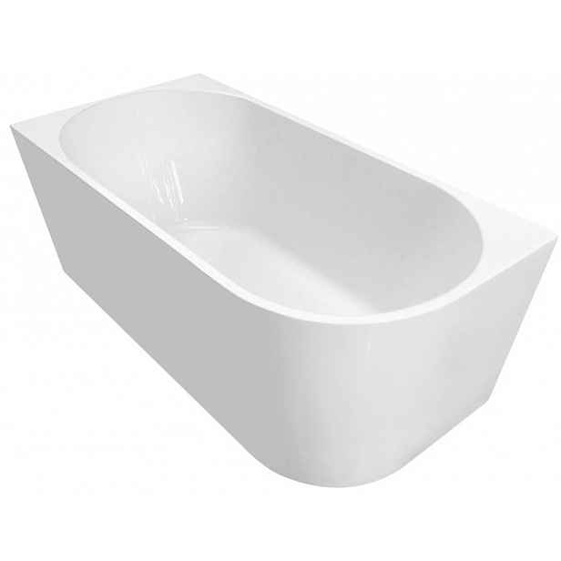 AQUALINE - TIBERA L rohová stojící vana, 150x75cm, bílá E1047