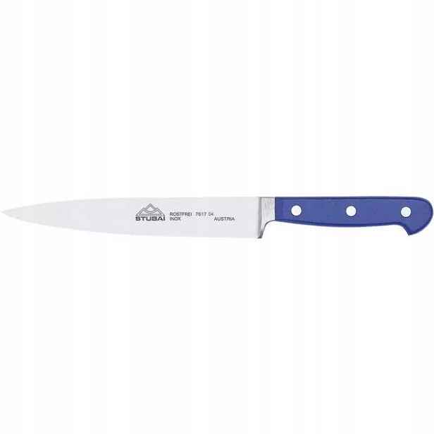 Nůž kuchyňský kovaný úzký modrý čepel 21 cm kovaný Stubai