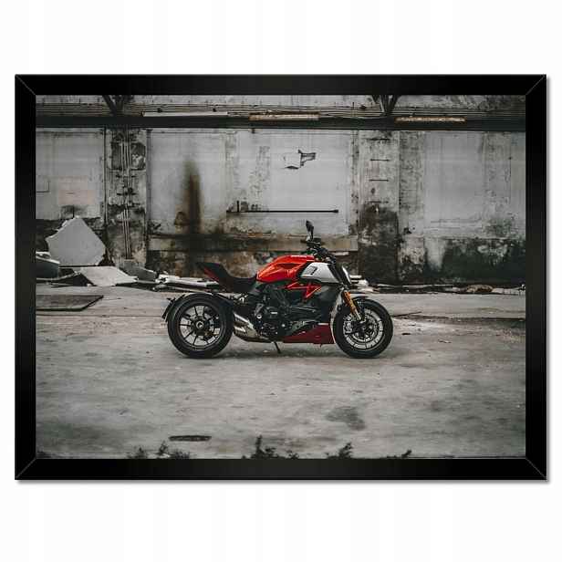 Plakáty v rámu 40x30 Červené Ducati Motocykl