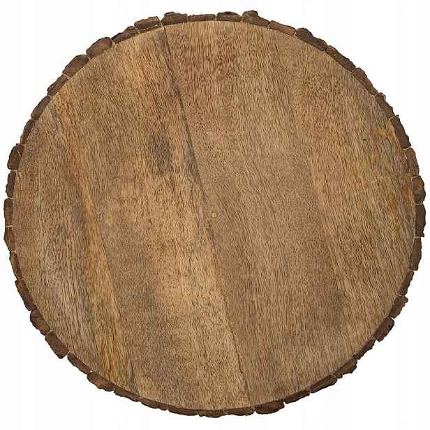 Dřevěné prkénko/tácek na krájení a servírování sýrů a občerstvení Orion, kulaté, 39 cm