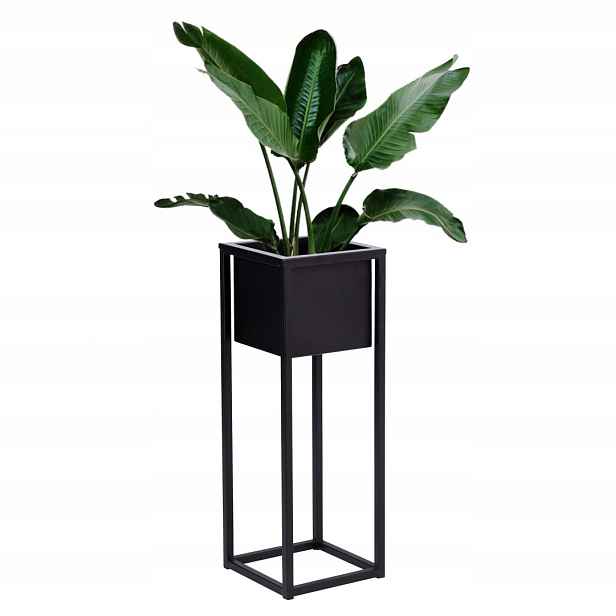Držák Na Květináč loftový Concove 60 cm, černý