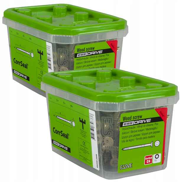 Essve Essdrive Šroub do dřeva s kuželovou hlavou Fs CorrSeal 6,0x90 mm 100 ks x2