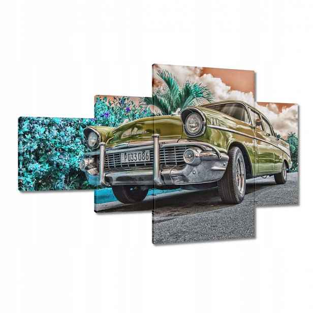 Obrazy 130x80 Žlutý historický automobil