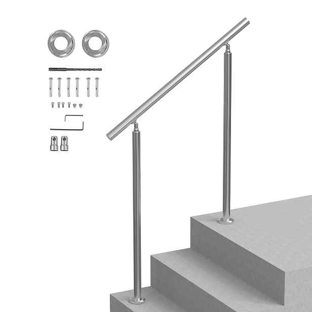 TEMU VEVOR 39,4 palce / 100 cm zábradlí pro venkovní schody, verandy a terasy pro seniory