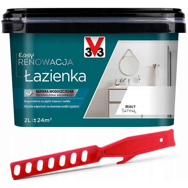 V33 Barva Renovace keramických dlaždic Bílá 2L