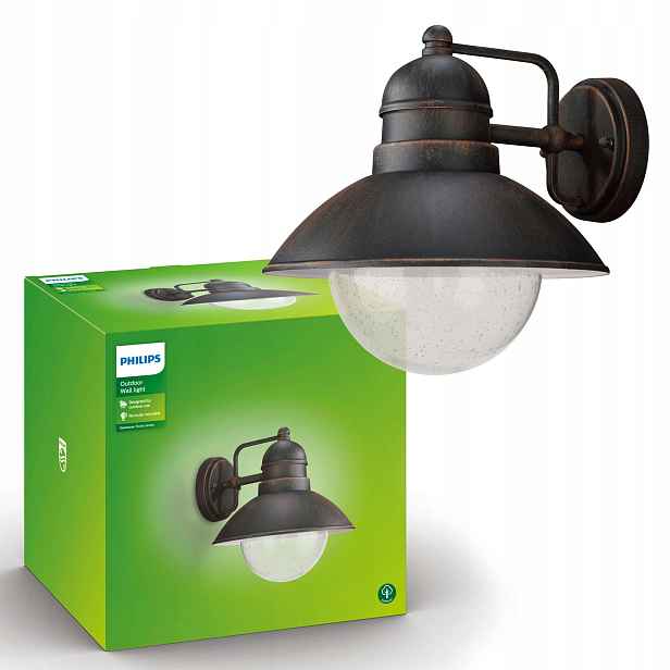 Zahradní nástěnné svítidlo Fasádní venkovní lampa Lampa E27 IP44 Philips