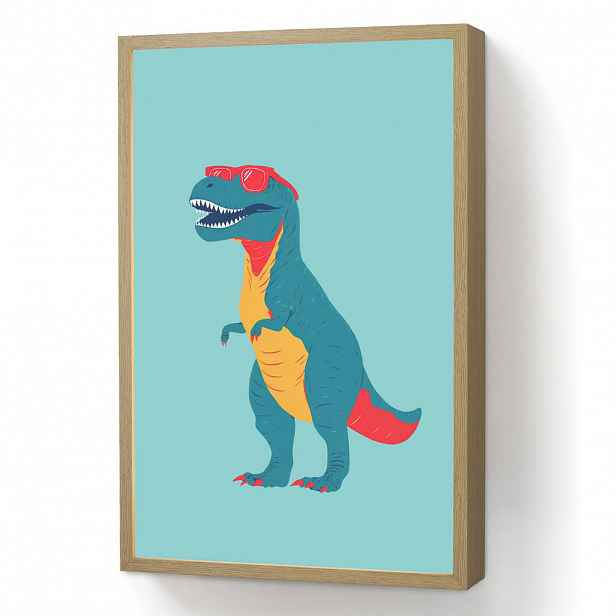 OnlyWow DOBÍJECÍ NOČNÍ LAMPIČKA Dinosaurus - Modrá - Sluneční brýle 40x60 cm