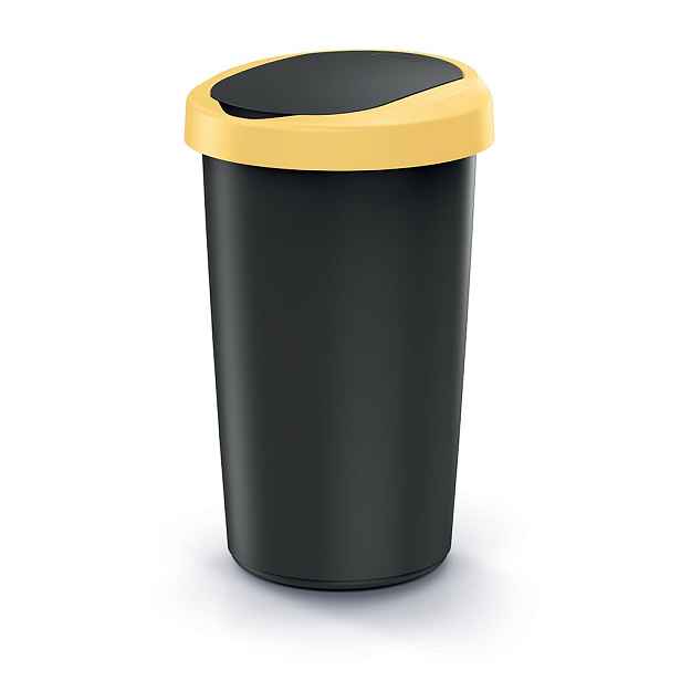 Prosperplast Odpadkový koš COMPACTO FLAS 50 L černý/světle žlutý