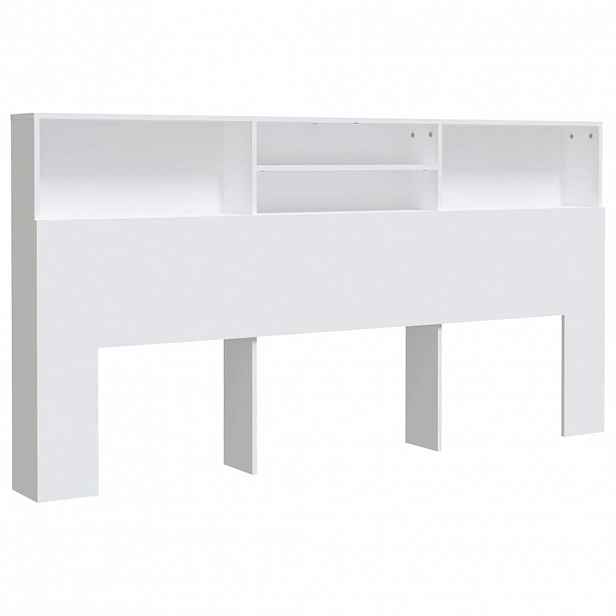 vidaXL čelo postele s úložným prostorem bílé 200 x 19 x 103,5 cm