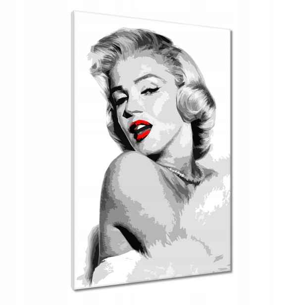 Obrazy 60x90 Marilyn červené rty