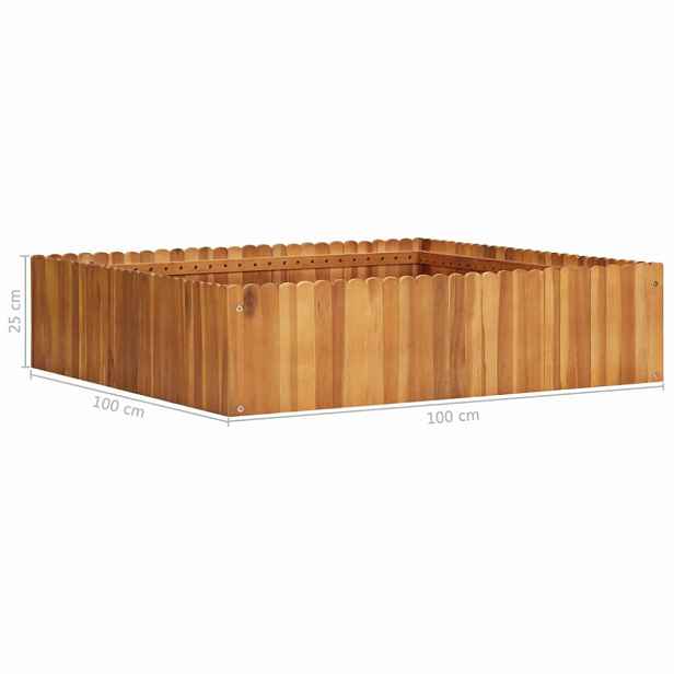 Zahradní truhlík akáciové dřevo Dekorhome 100x100x25 cm