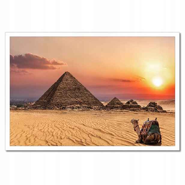 Plakáty v rámu 60x40 Menkaureova pyramida Egypt