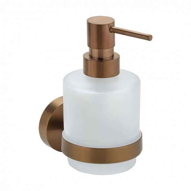 Sapho X-Round - Dávkovač tekutého mýdla Copper, mléčné sklo, matná měď XR103PG