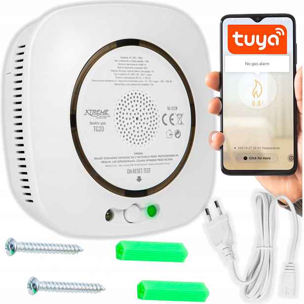 Výkonný Detektor Detektor Plynu Propan Metan Butan Smart Tuya Wifi