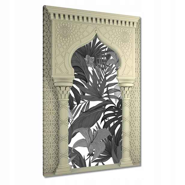 Obrazy 60x90 Černobílá monstera