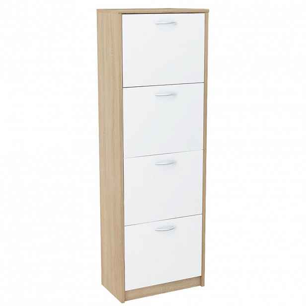 Home Collective BOTNÍK se 4 přihrádkami v barvě Sonoma white
