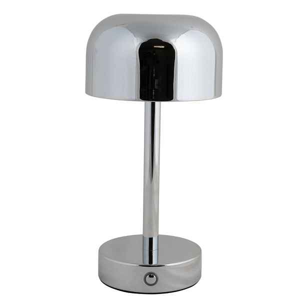 LED stolní lampa ve stříbrné barvě s kovovým stínidlem (výška 24,5 cm) James – Leitmotiv