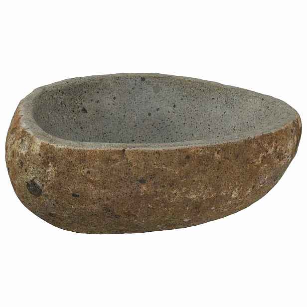 vidaXL Umývadlo z říčního kamene Světle šedá (30-37) x (25-30) x 12 cm