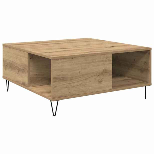 vidaXL Konferenční stolek Artisanový dub 80 x 80 x 36,5 cm