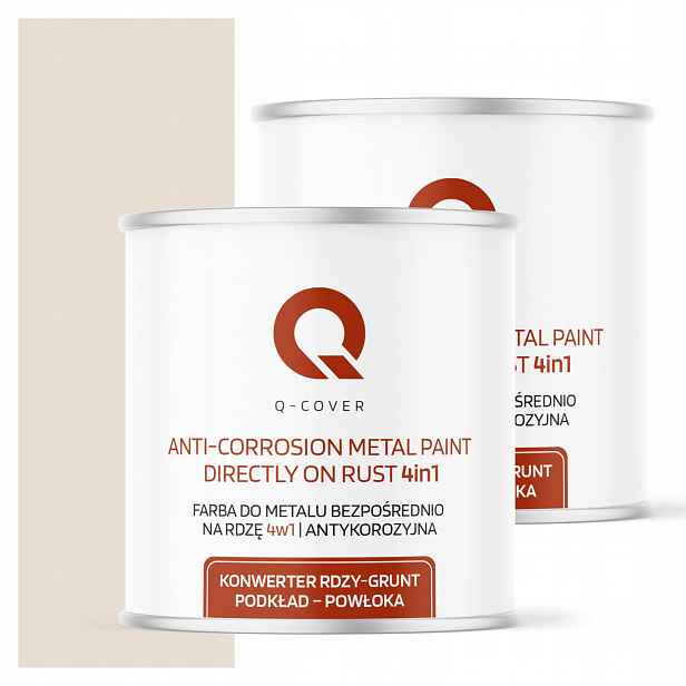 Barva Přímo na rez Metal Aluminium Ocel 2,5L 4v1 Krémový lesk