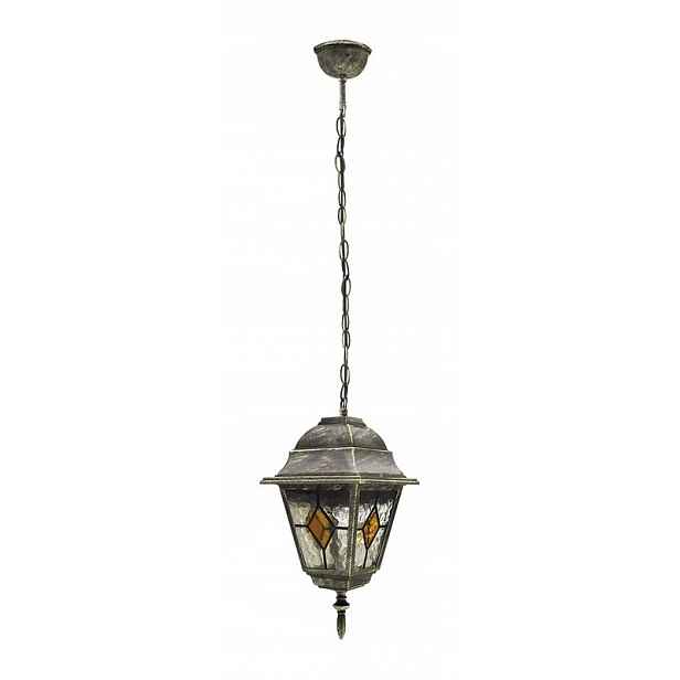 Venkovní závěsná lampa Monaco max. 60W E27 IP43 antická zlatá