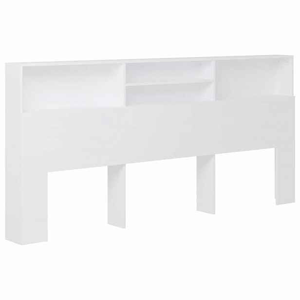 vidaXL čelo postele s úložným prostorem bílé 200 x 19 x 101,5 cm